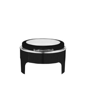 Μπεν Μαρί ΙΝΟΧ black, υδραυλικό γυάλινο καπάκι στρογγυλό