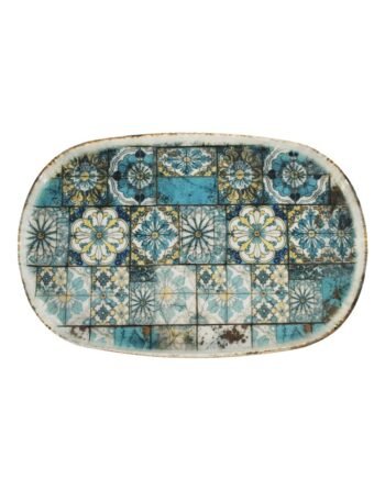 Πιατέλα Πορσελάνης οβάλ Tiles 34x22 cm
