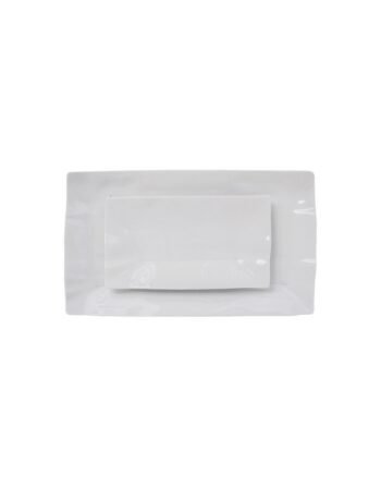 Πιατέλα Πορσελάνης ορθογώνια Organic λευκή 35x20 cm