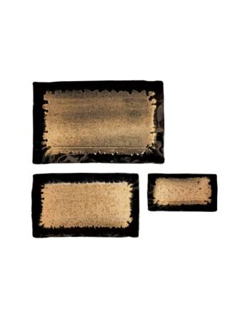 Πιατέλα Πορσελάνης Organic Golden Flakes 45x28 cm