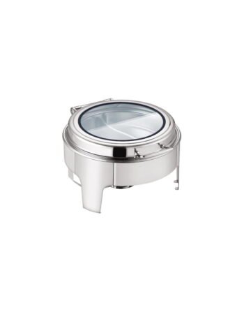 Μπεν Μαρί Inox Induction - υδραυλικό γυάλινο καπάκι στρόγγυλο — κωδ. 07-062