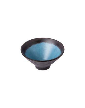 Μπωλ κωνικό μελαμίνης σιέλ-καφέ rustic 21.5x11 cm — κωδ. 12-272