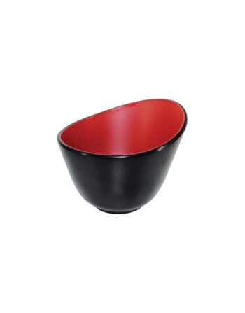 Μπωλ μελαμίνης ακανόνιστο crimson black 13.9x14.5x11.5 cm — κωδ. 12-548