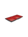 Μπωλάκι μελαμίνης διπλό crimson black 19.5×9.4×2.2 cm