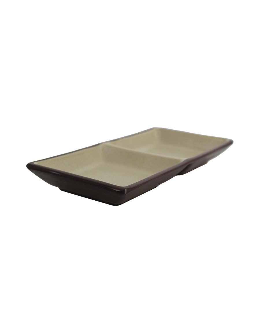 Μπωλάκι μελαμίνης διπλό pottery brown 19.5x9.4x2.2 cm Μπωλάκι μελαμίνης διπλό pottery brown 19.5x9.4x2.2 cm — κωδ. 12-498