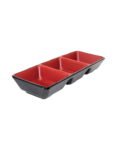 Μπωλάκι μελαμίνης τριπλό crimson black 20×7.2×3 cm