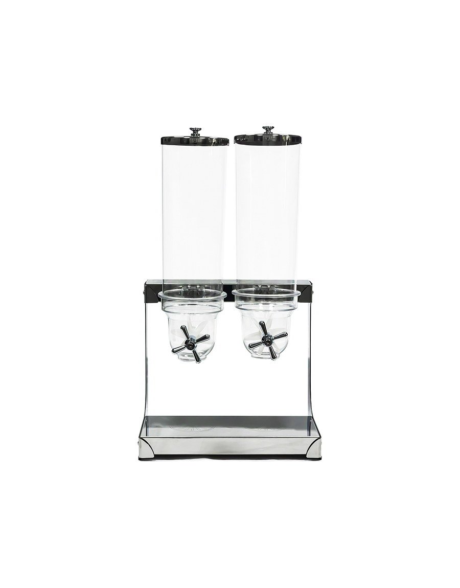 Διανεμητής δημητριακών διπλός Inox 2x3.5 lt Διανεμητής δημητριακών διπλός Inox 2x3.5 lt — κωδ. 07-070