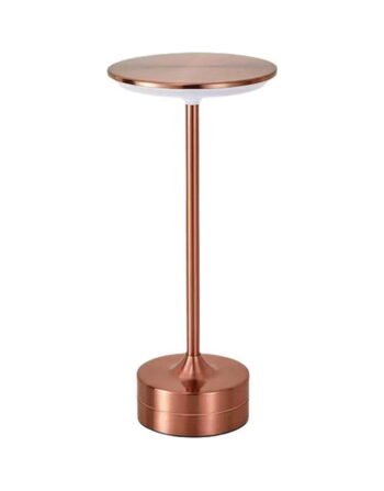 Επιτραπέζιο φωτιστικό επαναφορτιζόμενο rustic copper Φ 13x28 cm — κωδ. 09-806