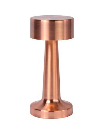 Επιτραπέζιο φωτιστικό επαναφορτιζόμενο rustic copper Φ 9x21 cm — κωδ. 09-801