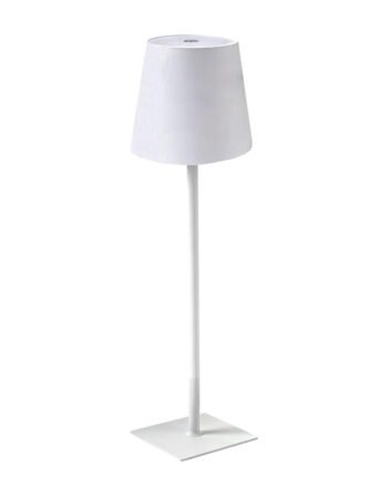 Επιτραπέζιο φωτιστικό επαναφορτιζόμενο white matte Φ 11x35 cm — κωδ. 09-809