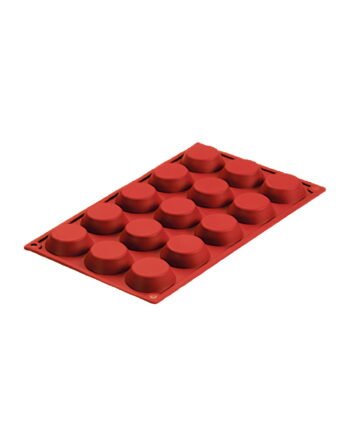 Καλούπι ζαχαροπλαστικής σιλικόνης 15x25 ml στρογγυλό 30x17.5x1 cm — κωδ. 10-250
