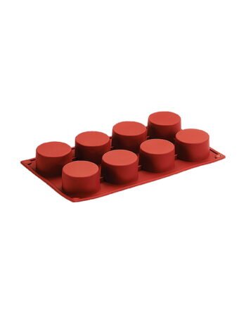Καλούπι ζαχαροπλαστικής σιλικόνης 8x90 ml στρογγυλό.. 30x17.5x3.4 cm — κωδ. 10-263