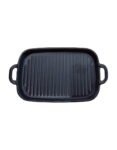 Πιατέλα grill μελαμίνης με 2 χερούλια μαύρο 29.5×24.5×15 cm