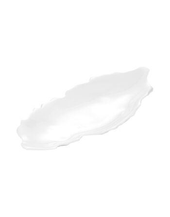 Πιατέλα μελαμίνης ακανόνιστη λευκή 45.7x23.2x6 cm — κωδ. 12-577
