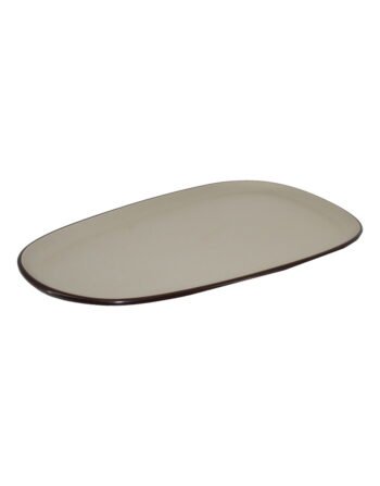 Πιατέλα μελαμίνης ακανόνιστη pottery brown 27.2x1.58x1.87 cm — κωδ. 12-493