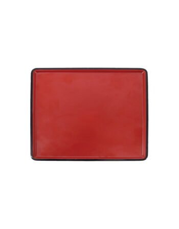 Πιατέλα μελαμίνης ορθογώνια crimson black 30x21.5x1.7 cm — κωδ. 12-541