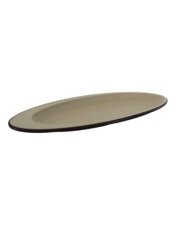 Πιατέλα μελαμίνης οβάλ pottery brown 34.29x12.6x2.6 cm — κωδ. 12-499