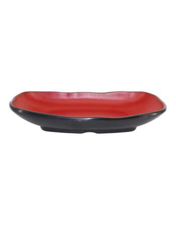Πιατέλα μελαμίνης παραλληλόγραμμη crimson black 27x17x2.9 cm — κωδ. 12-536