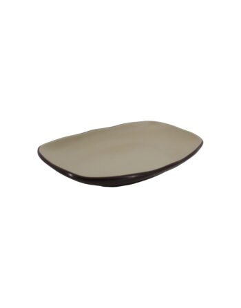 Πιατέλα μελαμίνης pottery brown 27x17x2.9 cm — κωδ. 12-495