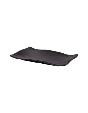 Πιατέλα ορθογώνια μελαμίνης μαύρη 27.3x18.7x2.2 cm — κωδ. 12-300