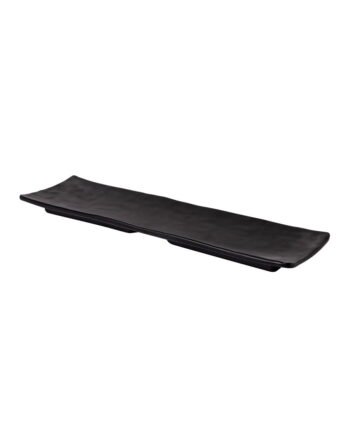 Πιατέλα ορθογώνια μελαμίνης μαύρη 36.8x10.7x2.1 cm — κωδ. 12-310