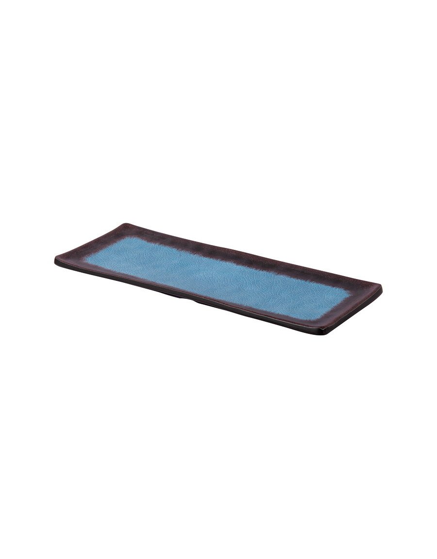 Πιατέλα ορθογώνια μελαμίνης σιέλ-καφέ rustic 28.6x11.2x1.7 cm Πιατέλα ορθογώνια μελαμίνης σιέλ-καφέ rustic 28.6x11.2x1.7 cm — κωδ. 12-308
