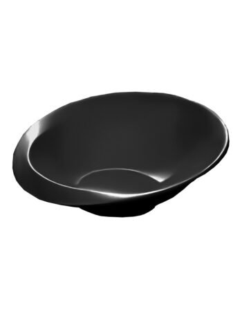 Πιατέλα οβάλ βαθιά μελαμίνης μαύρη 31(30.5)x10.5x6.5 cm — κωδ. 12-436