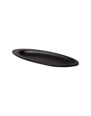 Πιάτο οβάλ μελαμίνης μαύρο 34x12.5x3 cm — κωδ. 12-344