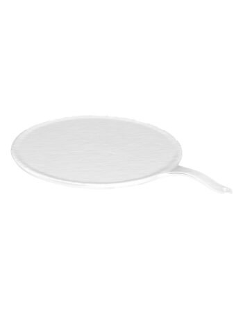 Πλατώ στρόγγυλο μελαμίνης λευκό 41.5x30.3x2 cm — κωδ. 12-583