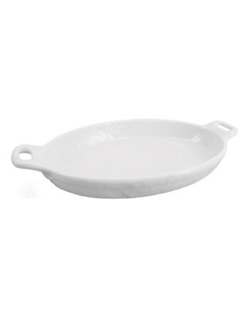 Ταψάκι μελαμίνης χερούλια λευκό 26.3x14x3.2 cm — κωδ. 12-557