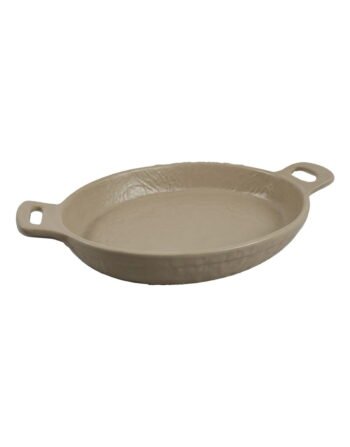 Ταψάκι μελαμίνης χερούλια pottery brown 26.2x13.9x3.5 cm — κωδ. 12-521